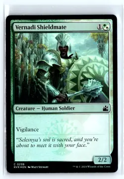 FOIL Vernadi Shieldmate Ravnica Remastered - MTG Magic the Gathering Card - Image 1