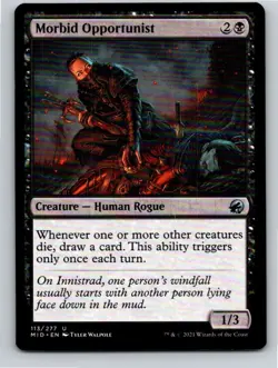 Magic the Gathering Morbid Opportunist Innistrad: Midnight Hunt MTG Free Ship! - Image 1
