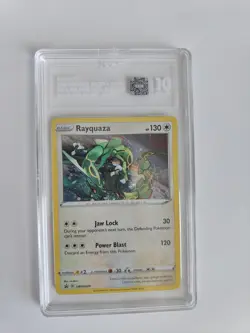 2020 POKEMON BLACK STAR PROMOS COSMOS HOLO #SWSH029 RAYQUAZA TAG 10 - Image 1
