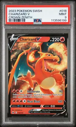 Charizard V 2023 Pokemon Sword And Shield Crown Zenith #018/159 PSA 9 - Image 1