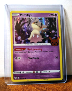 POKEMON MIMIKYU 081/189 HOLO RARE TRICK OR TRADE HALLOWEEN LP - Image 3