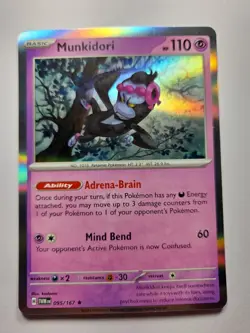 Munkidori 095/167 Holo Rare Twilight Masquerade NM Near Mint Pokemon Tcg - Image 1