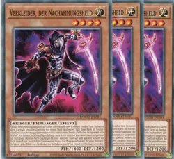 yugioh 3x Verkleider, der Nachahmungsheld DOOD-DE081 1AUFLAGE COMMON DEUTSCH - Image 1