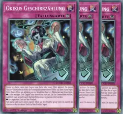 yugioh 3x Okikus Geschirrzahlung DOOD-DE080 1AUFLAGE COMMON DEUTSCH - Image 1