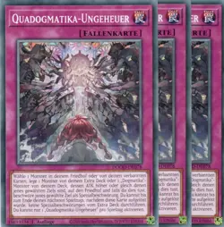 yugioh 3x Quadogmatika-Ungeheuer DOOD-DE078 1AUFLAGE COMMON DEUTSCH - Image 1