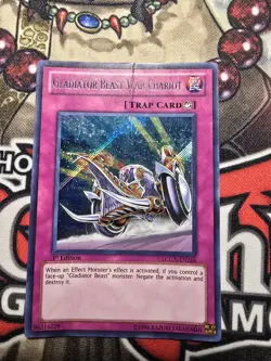Yugioh Gladiator Beast War Chariot LCGX-EN266 Secret 1st Ed HP - Image 1