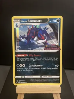 Pokemon Card Hisuian Samurott SWSH207 Promo STAMPED Astral Radiance NM - Image 1