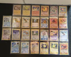 26 Card Pokemon Lot - Pikachu- Charizard- Blastoise- Squirtle- Dark Slowking - Image 1