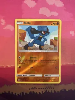 Pokemon Card Riolu Ultra Prism Reverse Holo Common 66/156 Near Mint - Image 1