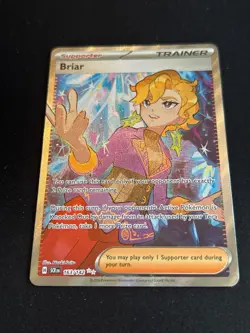 Pokemon Briar TCG Ultra Rare Full Art Holo Card 163/142 Stellar Crown Series - Image 1