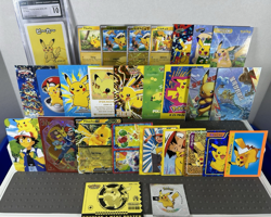Pokemon Pikachu Lot of 28 Cards and Stickers Pikachu Crimp Error Pokemon Lot - Image 2