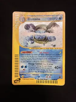 Pokemon TCG Blastoise Expedition 4/165 Holo Card Raw MP-HP - Image 1