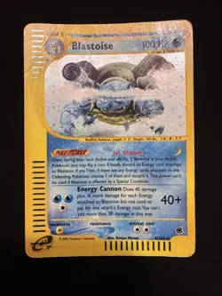Pokemon TCG Blastoise Expedition 4/165 Holo Card Raw MP-HP - Image 2