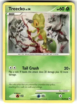 Treecko (78) 78/99 Common Arceus Pokemon Card NM - Image 1