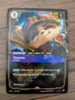 Riftbound Teemo Promo Card 197/298 League of Legends TCG English NM - Image 1