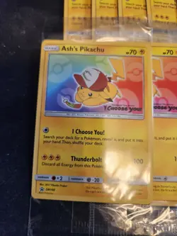 SEALED Pokemon Ash's Pikachu SM108 Black Star "I Choose You" Promo Card TCG x1 - Image 1
