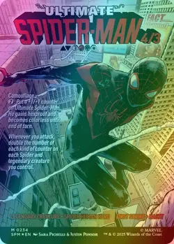 MTG - Miles Morales - Ultimate Spider-Man - Borderless - SPM 234 - FOIL - NM - Image 1