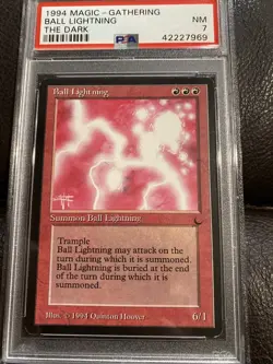 Mtg Magic The Gathering The Dark Ball Lightning 1994 PSA 7 NM - Image 1