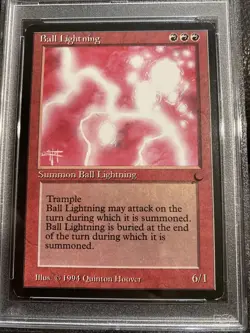 Mtg Magic The Gathering The Dark Ball Lightning 1994 PSA 7 NM - Image 2