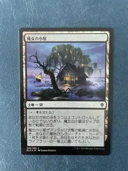 MTG JAPANESE FOIL THRONE OF ELDRAINE WITCH'S COTTAGE NM MAGIC THE GATHERING LAND - Image 5