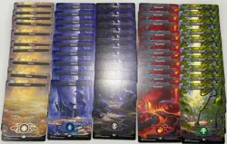 MTG 50X Unfinity Borderless Land Set - 10X Each: Plains, Island, Swamp + Magic - Image 1