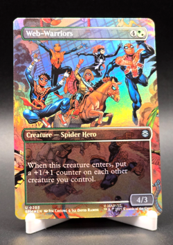 Web-Warriors Magic The Gathering Spider-Man Uncommon Borderless Foil #203 NM+ - Image 1