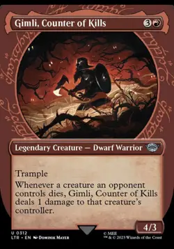 Magic the Gathering (mtg): LTR: Gimli, Counter of Kills (Showcase) - Image 1