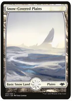 MTG Snow-Covered Plains Pack Fresh NM Modern Horizons 250/254 Regular Land Edh - Image 1