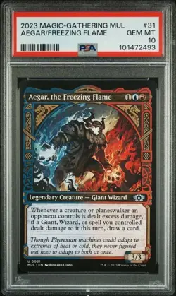 2023 MTG Tales of Middle Earth Aegar, the Freezing Flame PSA 10 GEM #31 - Image 1