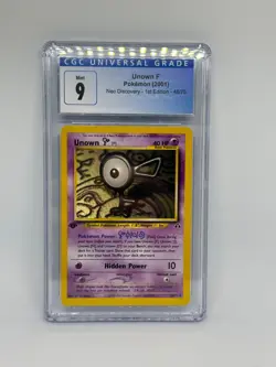 Pokemon Card Unown F 48/75 Neo Discovery 1st Edition - CGC 9 - Image 1
