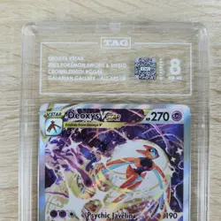 TAG 8 NM Deoxys VSTAR GG46 Crown Zenith Full Art Galarian Gallery Pokemon SWSH - Image 2