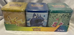 Pokemon TCG 3 Pack Tins Includes 9 Total Booster Packs & 3 Coins Costco 2023 - Image 1
