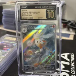 2024 Pokemon JPN SV7-STELLAR Miracle Art Rare #106 Raboot CGC PRISTINE 10 - Image 1