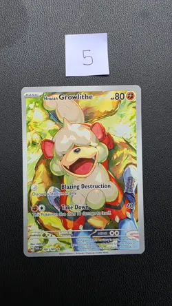Pokemon - Hisuian Growlithe 181/167 Illustration Rare- Twilight Masquerade - NM - Image 1