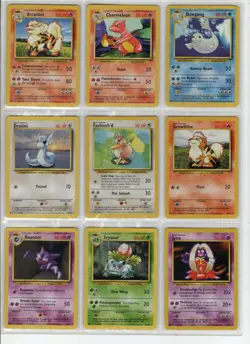 COMPLETE BASE SET ALMOST OF 68 DIFFERENT UN-COMMONS AND COMMON POKEMON LP - Image 1