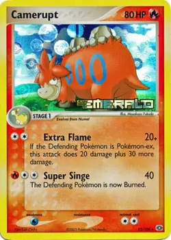 Camerupt - 23/106 - Uncommon - Reverse Holo NM, English Pokemon EX Emerald - Image 1