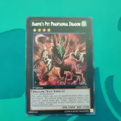 YUGIOH! HARPIE'S PET PHANTASMAL DRAGON-RARE-1ST EDITION-LTGY-EN055 NM Condition - Image 1