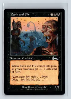 RANK AND FILE - MTG Magic the Gathering Card - Urza's Legacy - Uncommon - Image 1