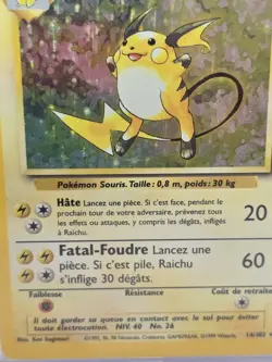 Pokemon Trading Card French Raichu PV Holo 14/102 - Image 4