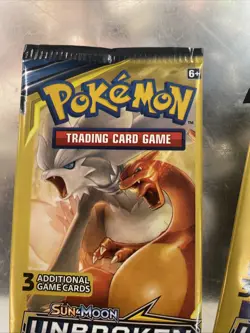 2019 POKEMON Sun & Moon Unbroken Bonds 3 Card Packs Art Set Lot 2 Packs - Image 3