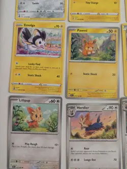 Cute Pokemon Card Lot sowsow Art Card Lot Of 9 Electric Lillipup Emolga LP - Image 5