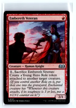 FOIL Embereth Veteran Wilds of Eldraine - MTG Magic the Gathering Card - Image 1