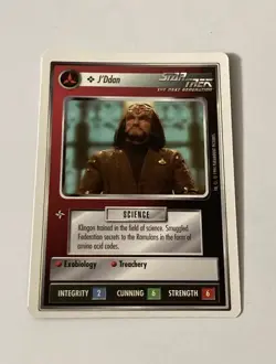 Star Trek CCG Personnel Klingon J’Ddan Common Card - Image 1
