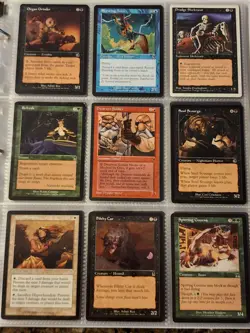 Vintage Magic The Gathering Binder Collection Card Lot MTG 1993-2003 Rares - Image 5