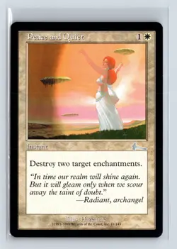 PEACE AND QUIET - MTG Magic the Gathering Card - Urza's Legacy - Uncommon - Image 1