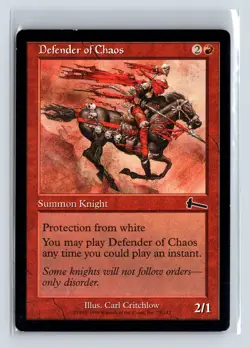 DEFENDER OF CHAOS - MTG Magic the Gathering Card - Urza's Legacy - Common - Image 1