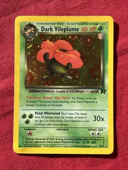 Dark Vileplume 13/82 Holo Shiny Card Excellent Condition Pokemon (T77) - Image 2