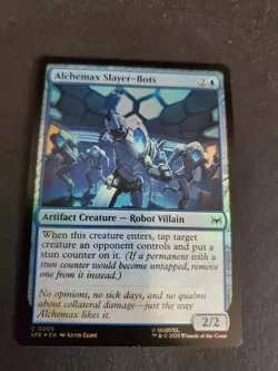 NM Foil Alchemax Slayer-Bots, MTG, Marvel's Spider-Man, Magic the Gathering, 5 - Image 1