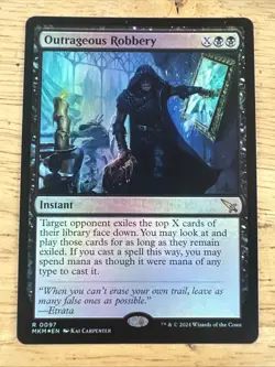 MTG FOIL Outrageous Robbery - Murders at Karlov Manor #097 - Image 1