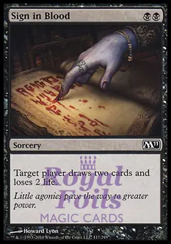 Sign in Blood 1x FOIL MTG M11 Core Set Common MINT black - Image 1